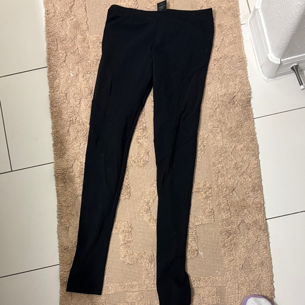 bebe Y2K Black Mesh Leggings